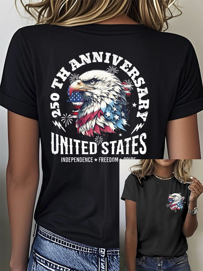 Women's 250th Anniversary Printed Casual T-Shirt