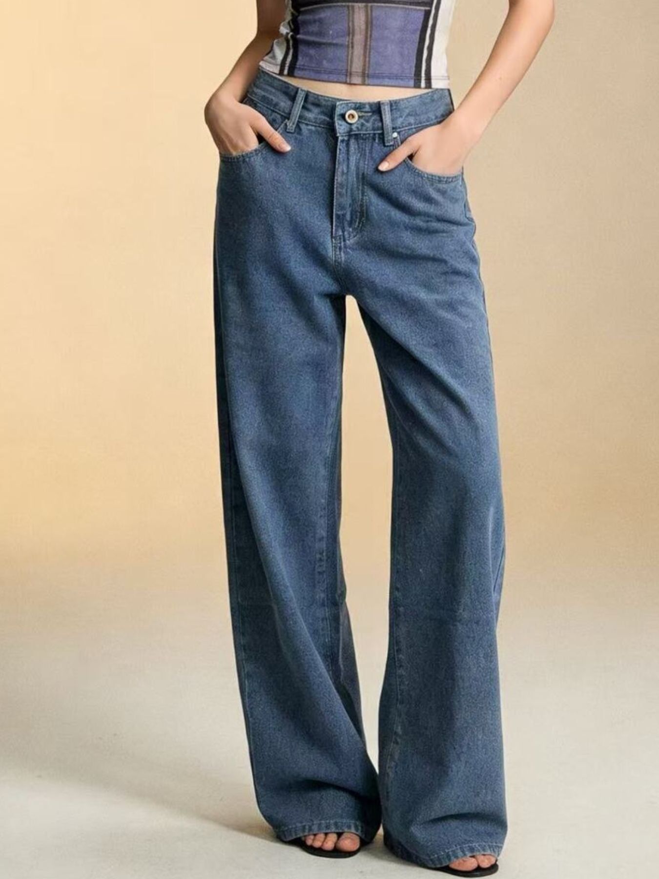 Bow Back Wide Leg Jeans