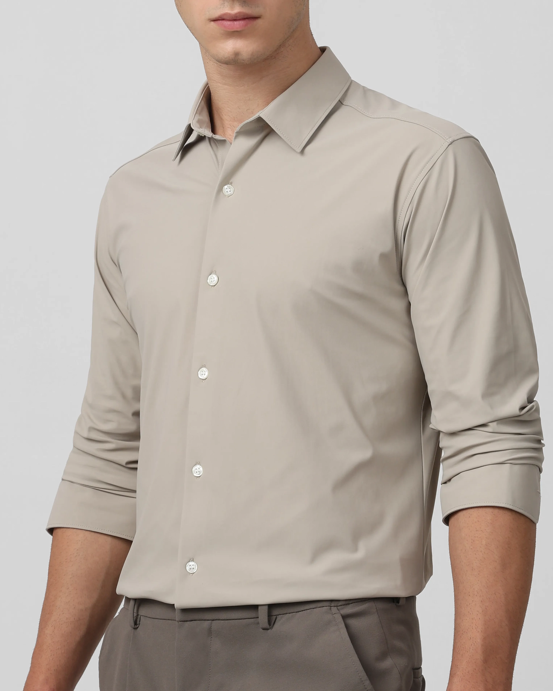 Leisure Soft And Comfortable Slim-Fit Stone Shirt