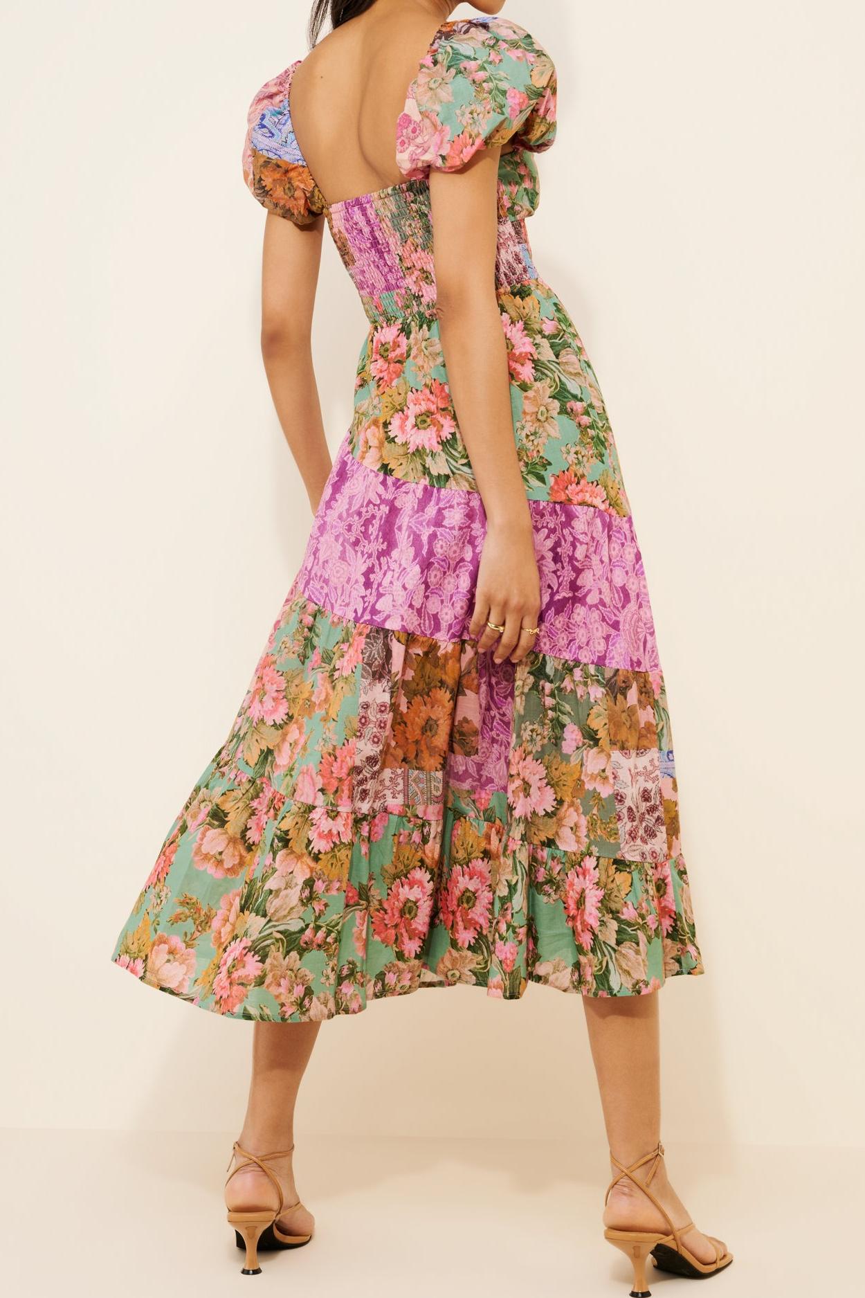 Sweetheart Puff Sleeve Maxi Dress