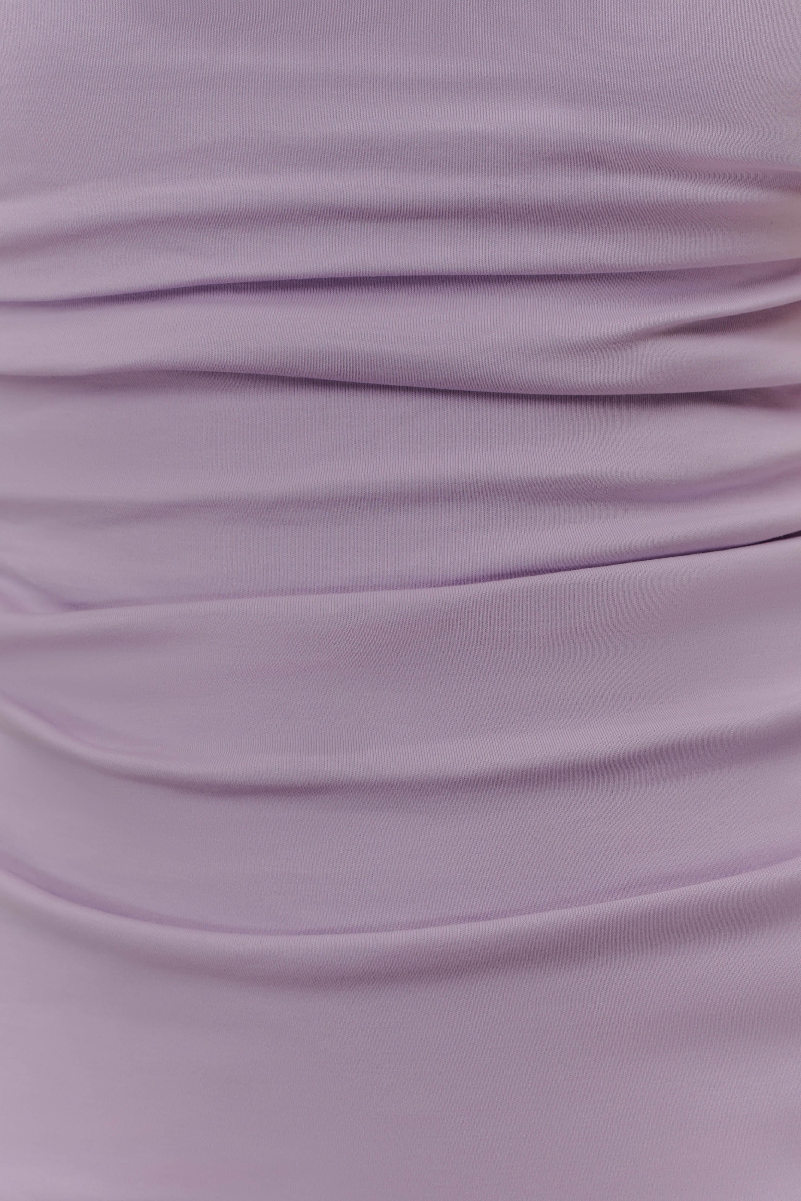 Lilac High Neck Sleeveless Maxi Dress