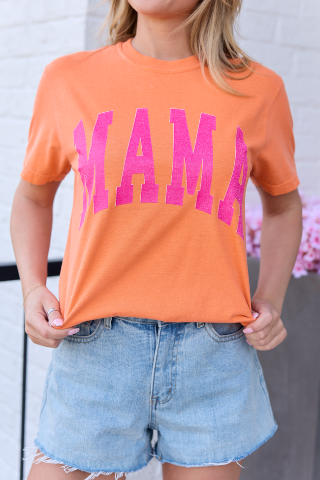 Mama Block Burnt Orange Graphic Tee