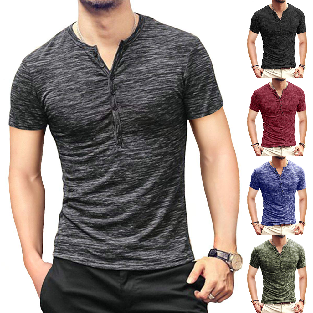 Men's Colorful Knitted Short Sleeve T-Shirt