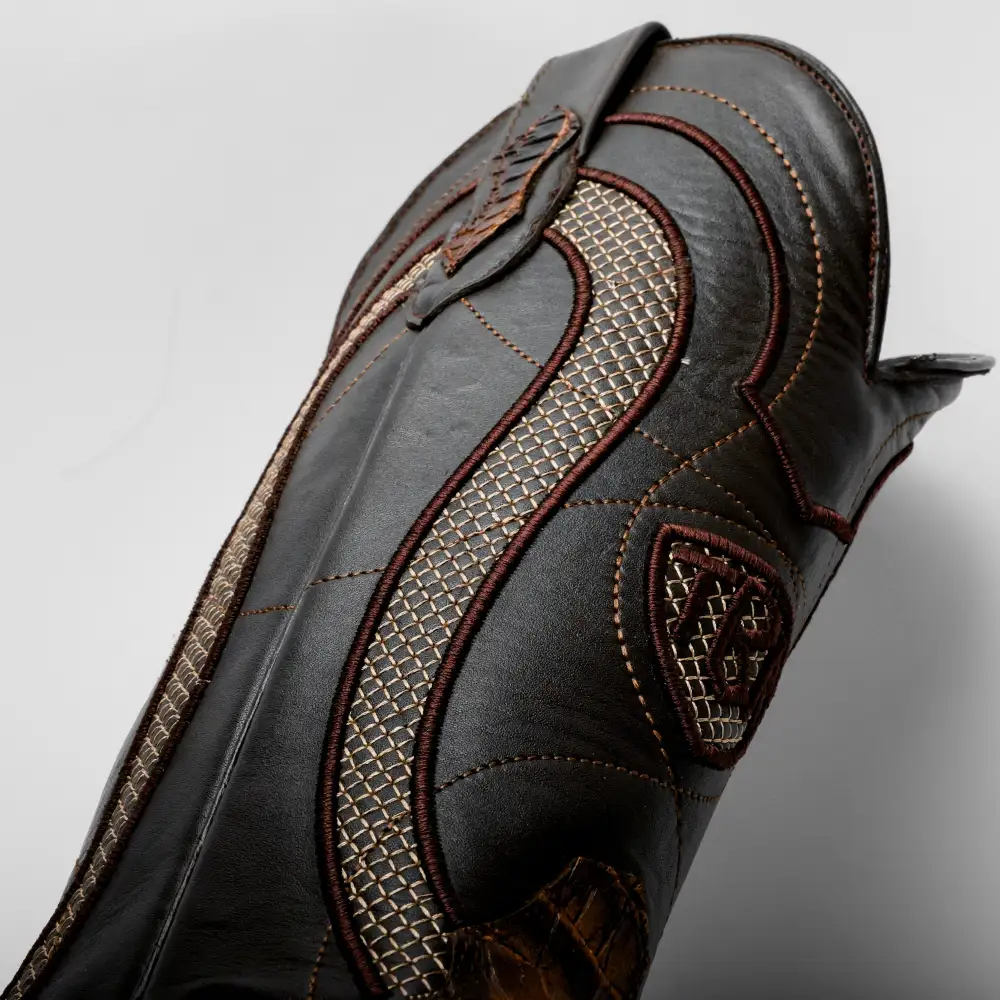 Two-Tone Honey Manglar Caiman Belly - Cutter Toe