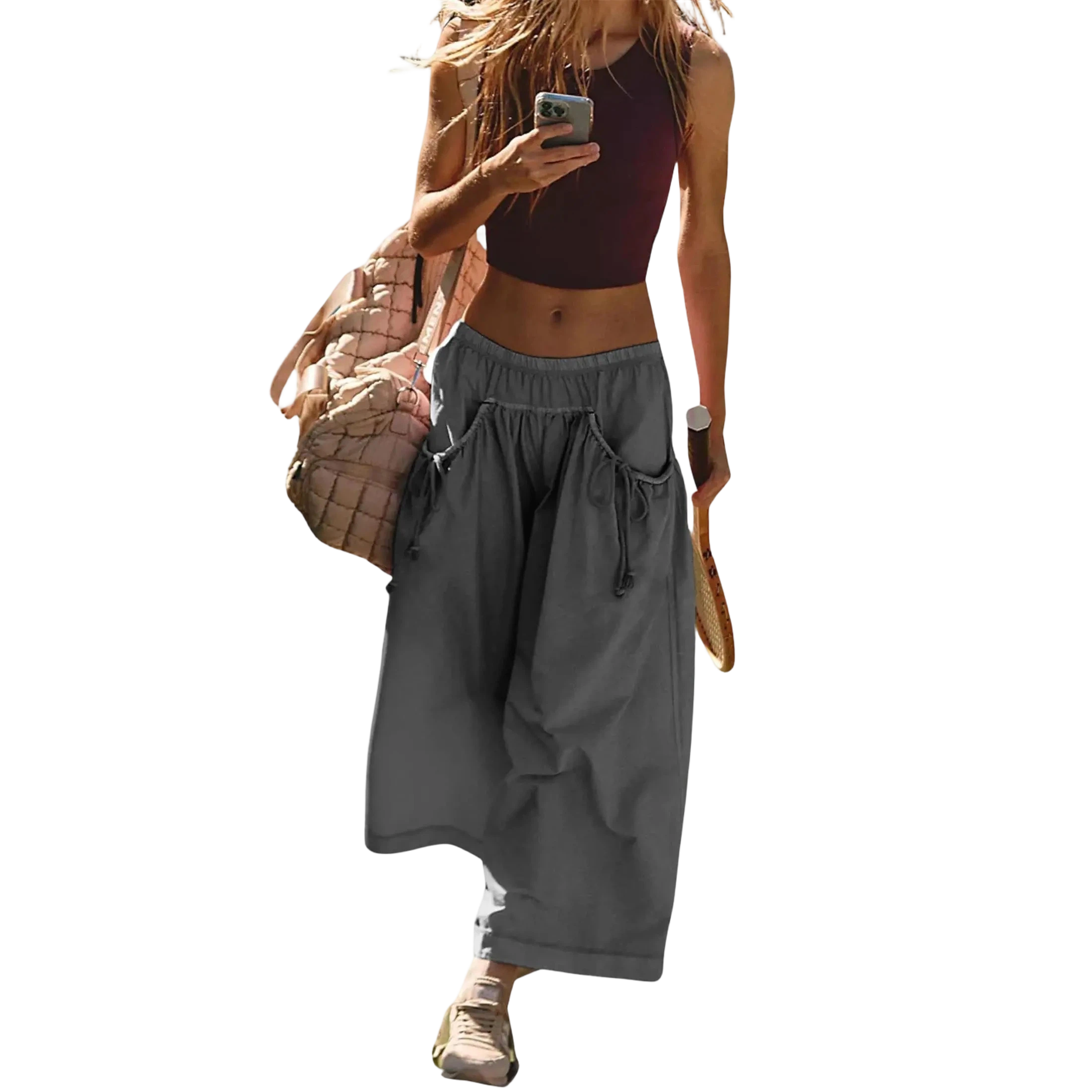 ✨ Women’s Wide-Leg Parachute Track Pants