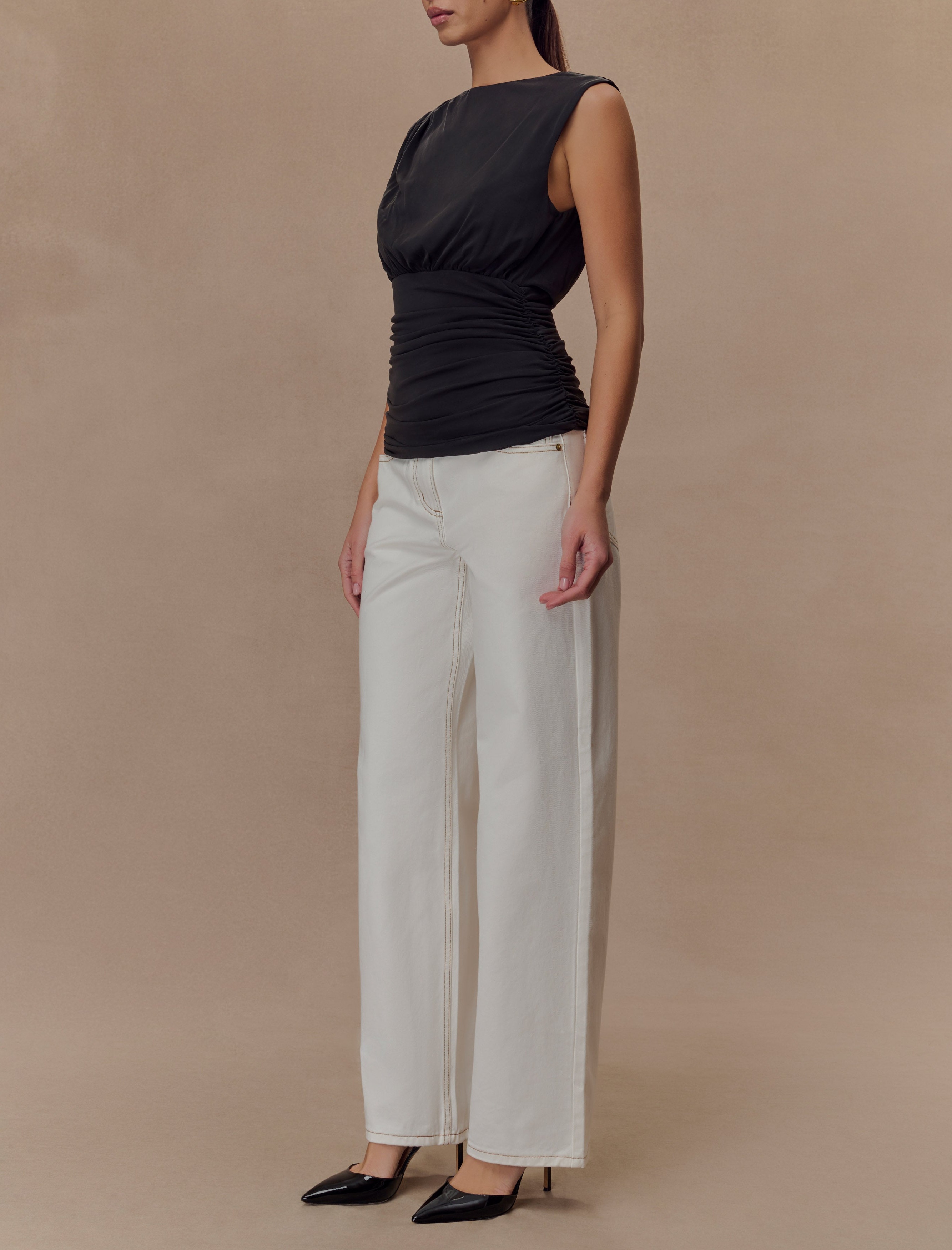 Black Short Sleeve Top