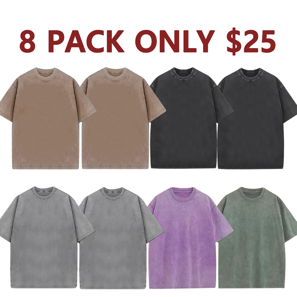 Oversized Vintage Heavyweight Tees – Unisex Gym Cotton Acid Wash