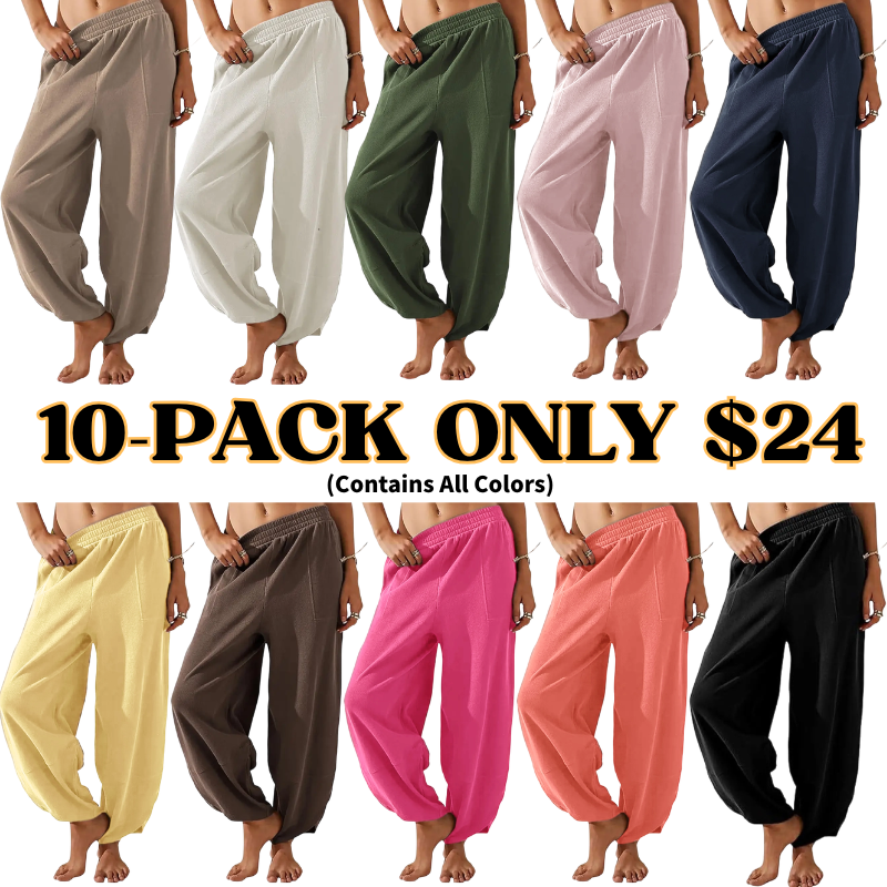 Elasticated Harem Palazzo Pants