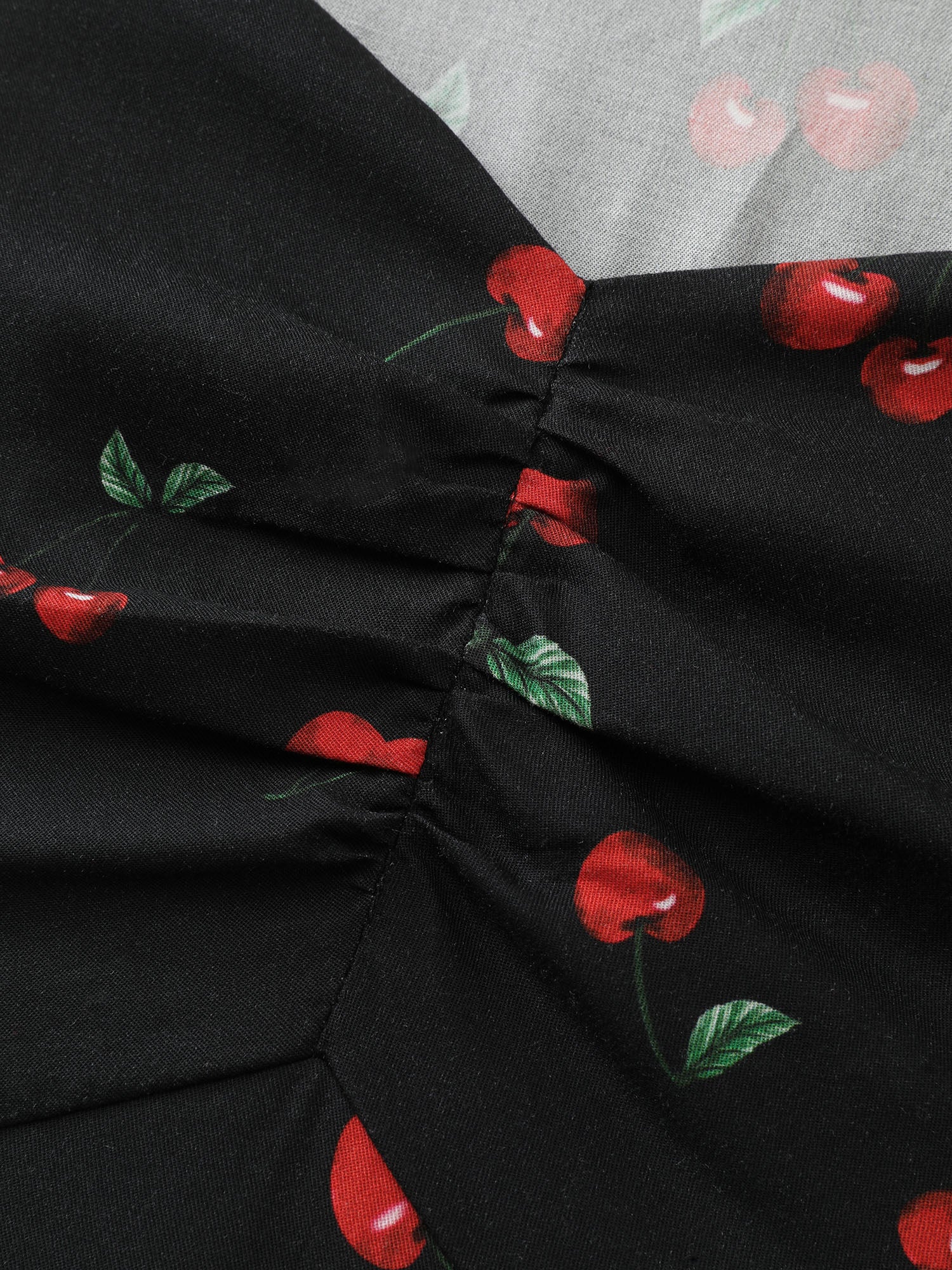 Cherry Print Split Hem Midi Dress