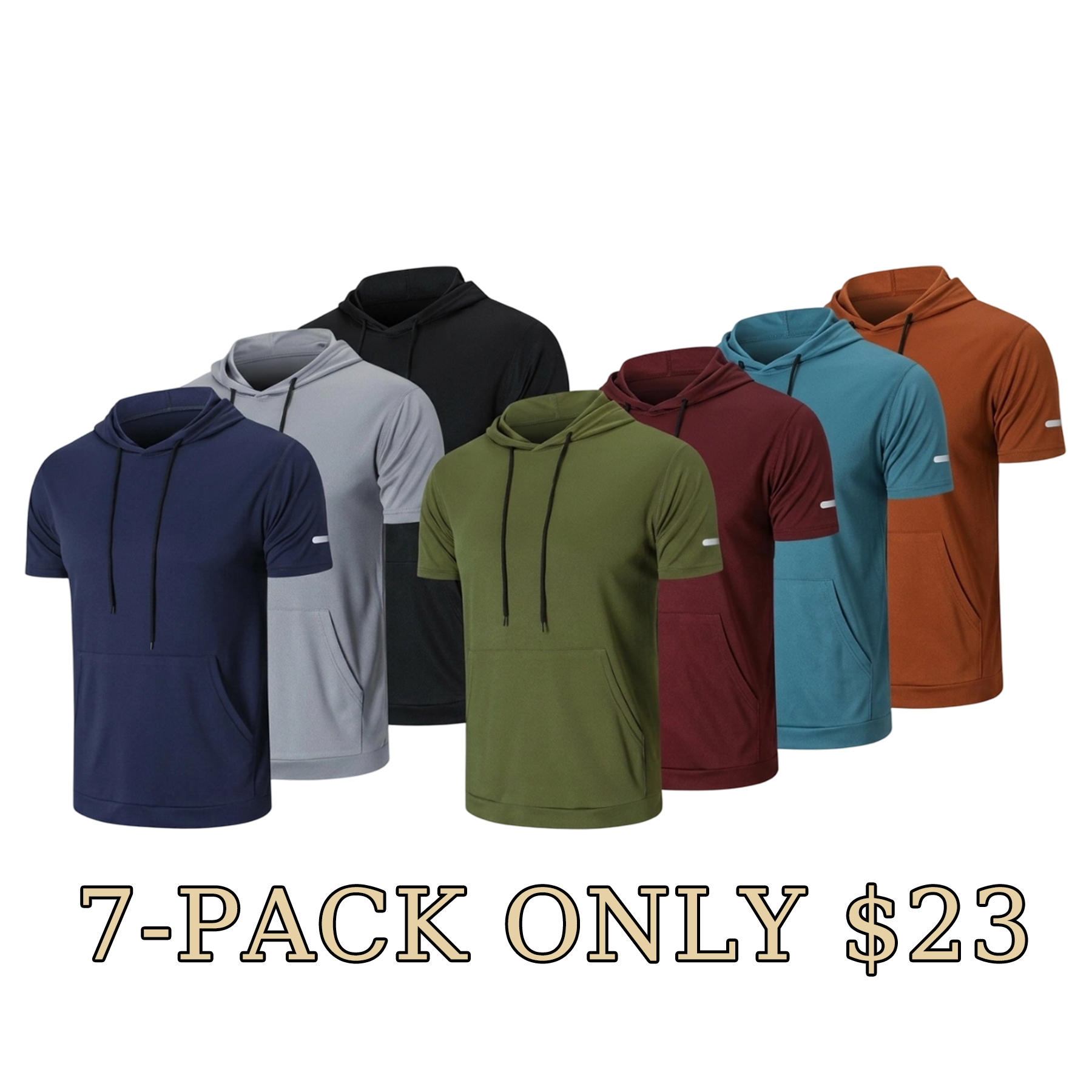 Men’s Quick-Dry Hooded Workout T-Shirt – Lightweight Performance Tee