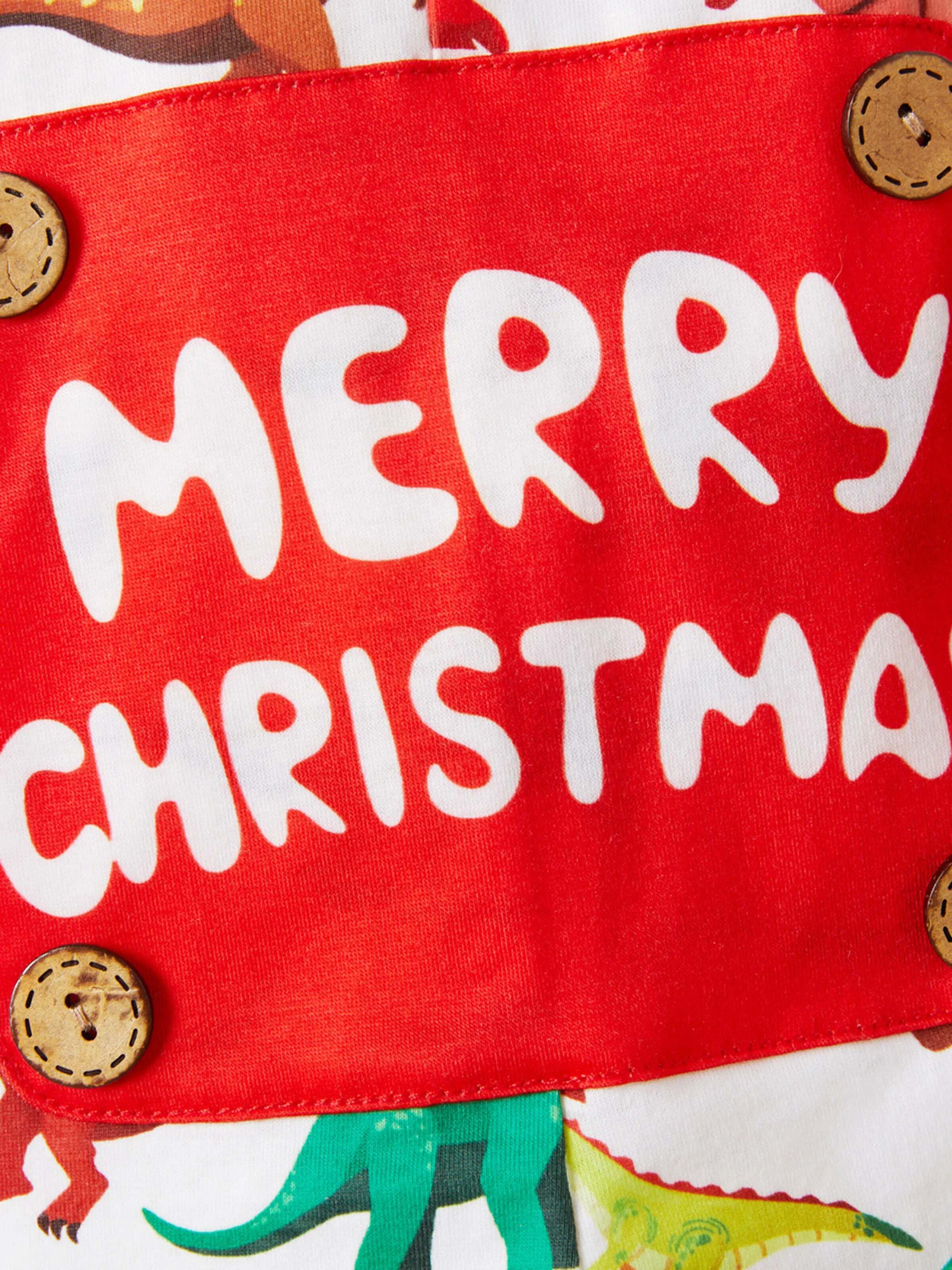 Christmas Family Matching Pajamas with 3D Design Onesie PJS with Christmas Socks Multi-color