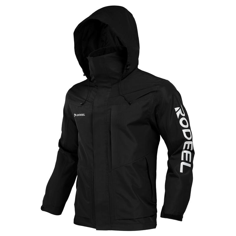 Men’s Waterproof Lightweight Rain Jacket with Foldable Hood