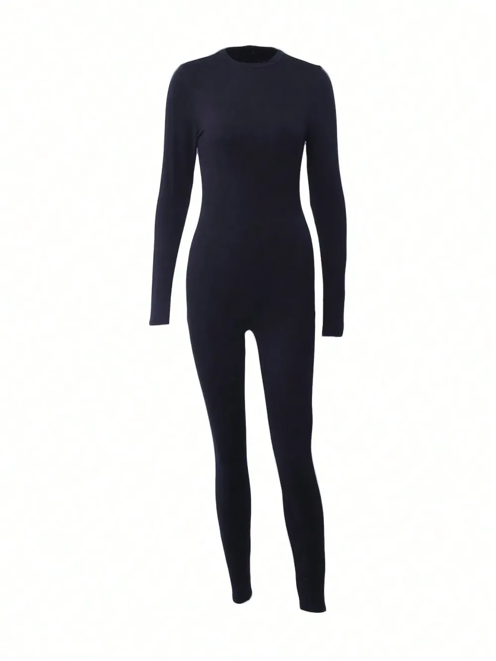 Women Solid Color Long Sleeve Jumpsuit