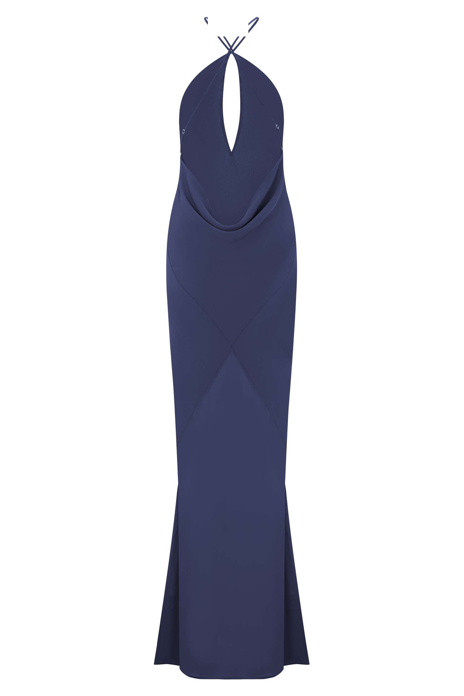 Ink Slip Halter Maxi Dress