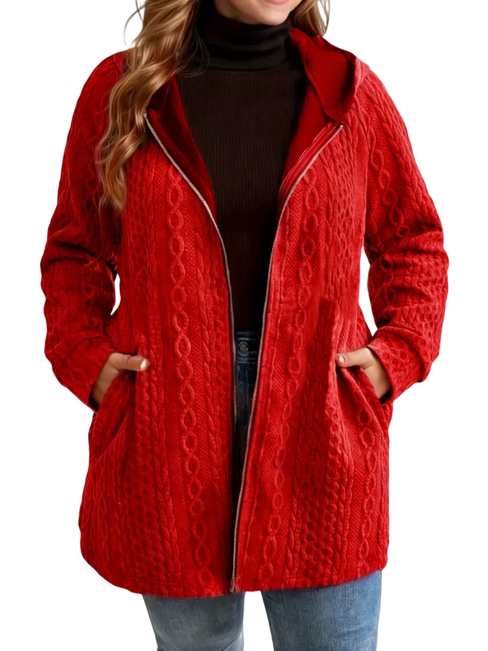 Women's Solid Color Pocket Coat