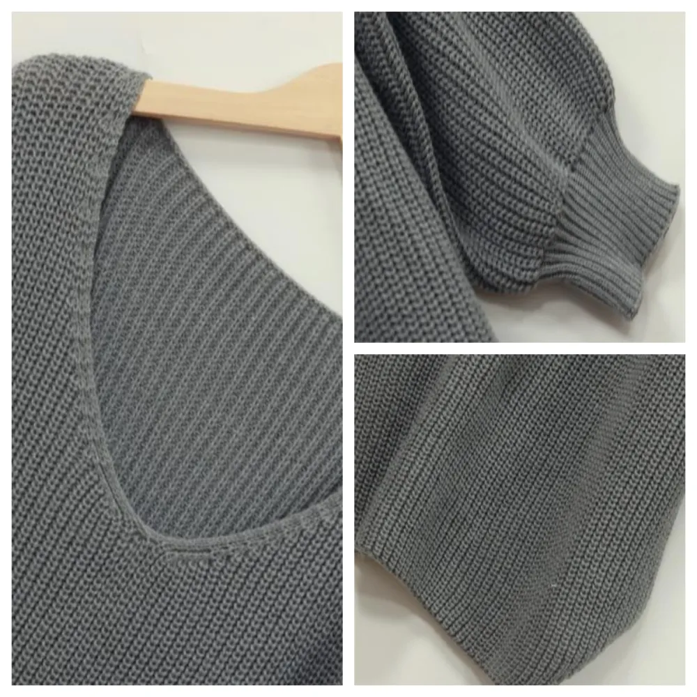 [Plus Size] Women's Solid Color Sweater Dress