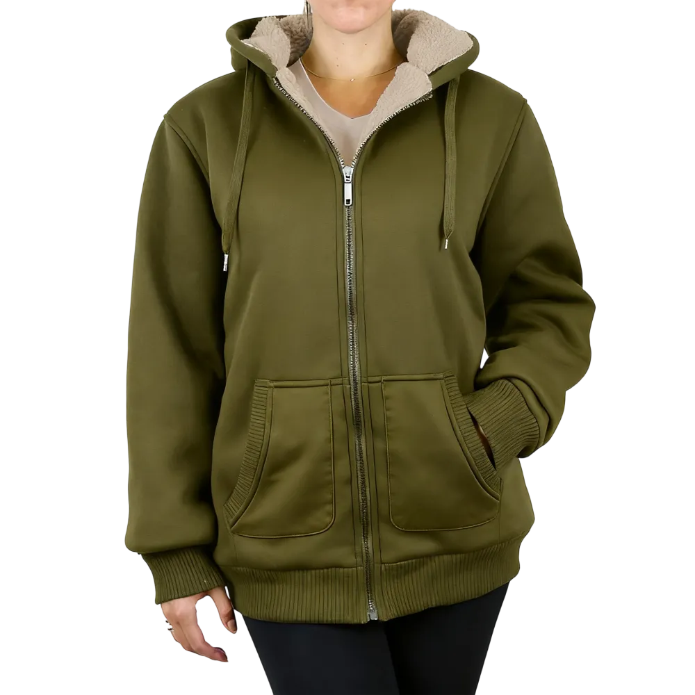 Women's Regular Fit Heavyweight Sherpa Fleece Lined Hoodies