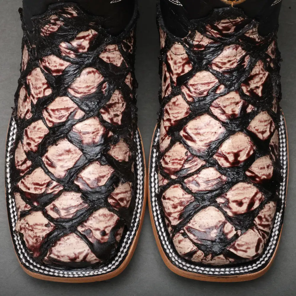 Orix Jumbo Pirarucu Leather Boots - Square Toe