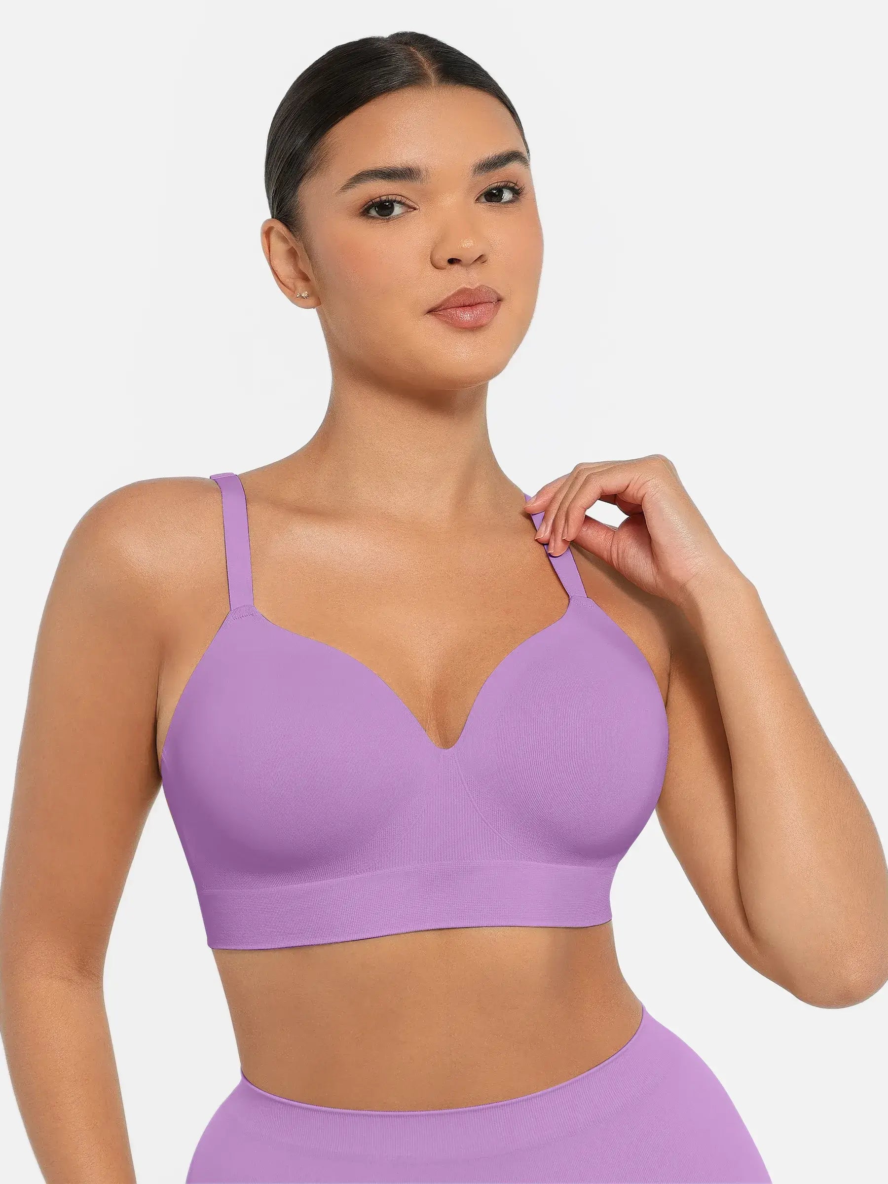 Feelingirl Wireless Push-Up Seamless Comfort Full Coverage Bra