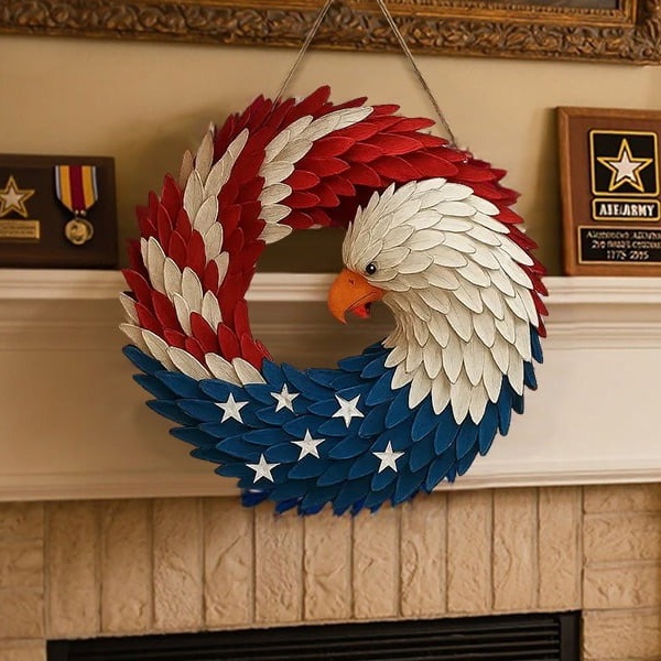 Brave Wings Wreath Eagle Wreath Independence Day Decorations