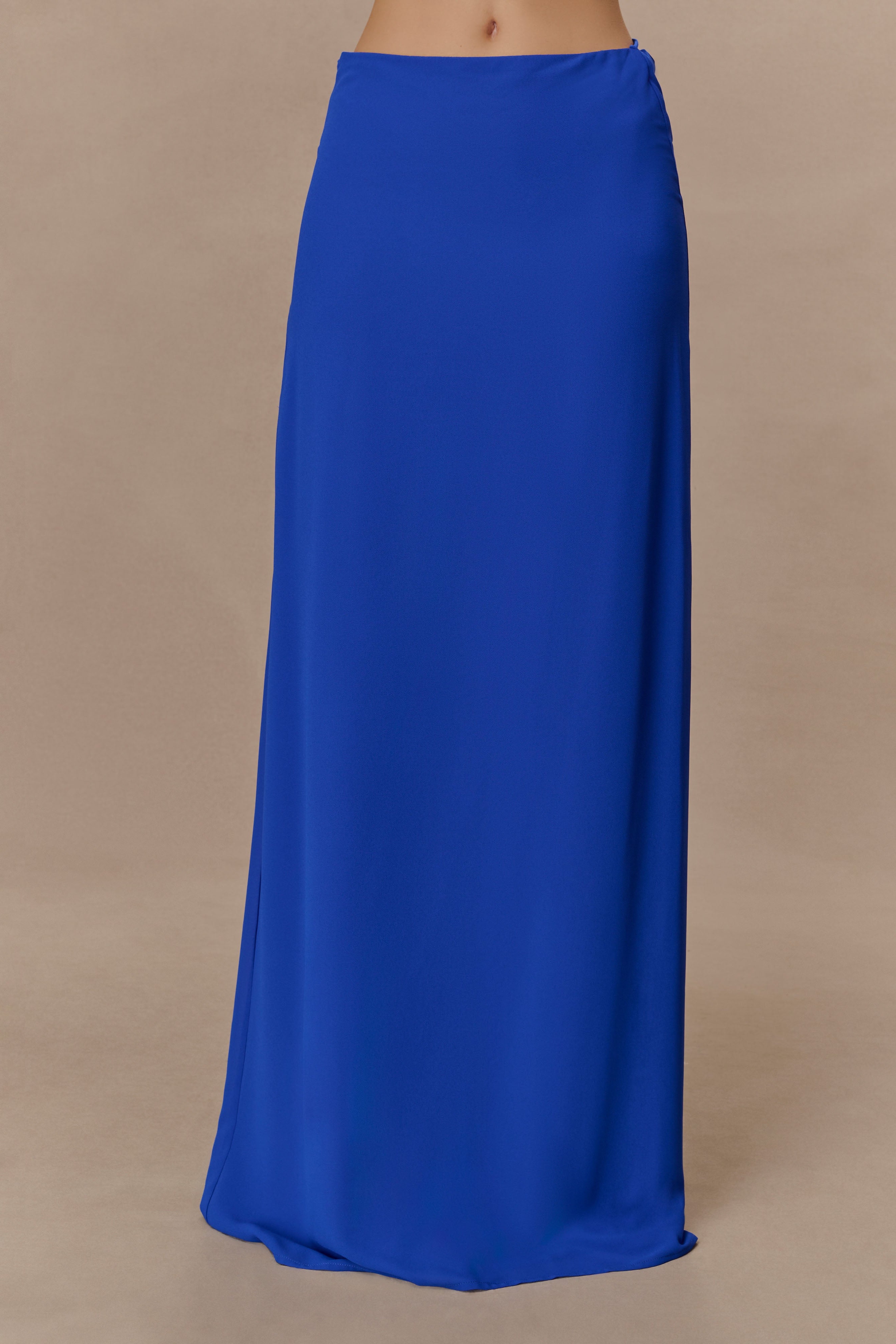 Blue Chiffon Maxi Skirt