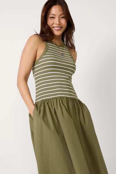 Romina Tank Dress in Kale