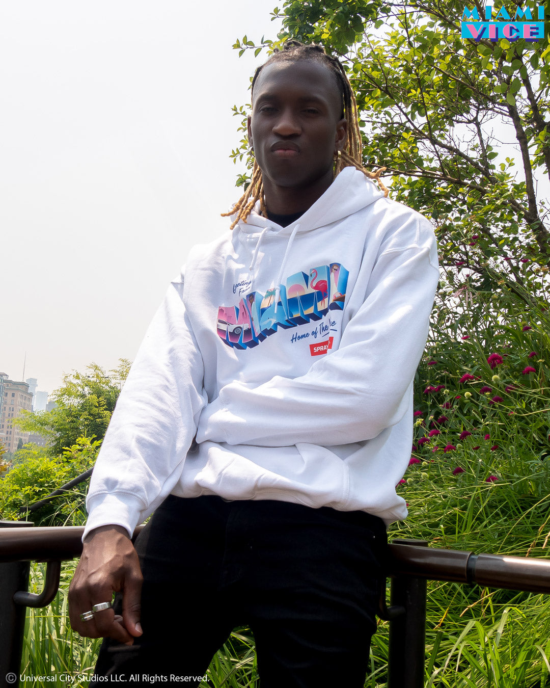 MIAMI VICE HOODY (WHITE)