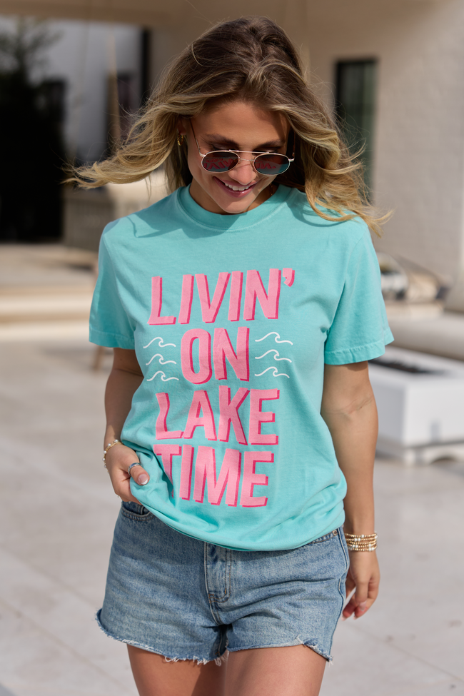 Livin' On Lake Time Mint Graphic Tee