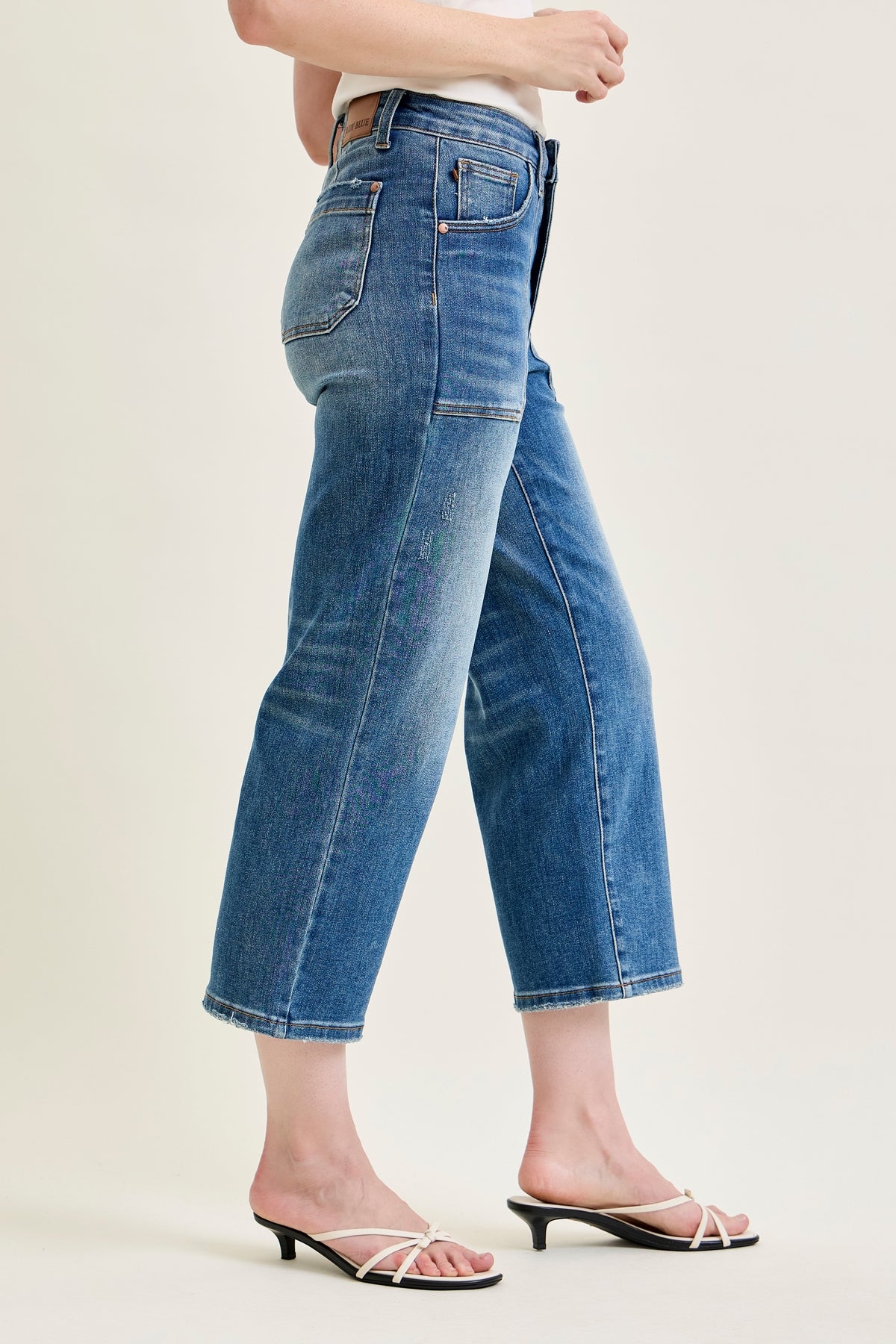 Georgia High Rise Utility Pockets Cropped Wide Leg