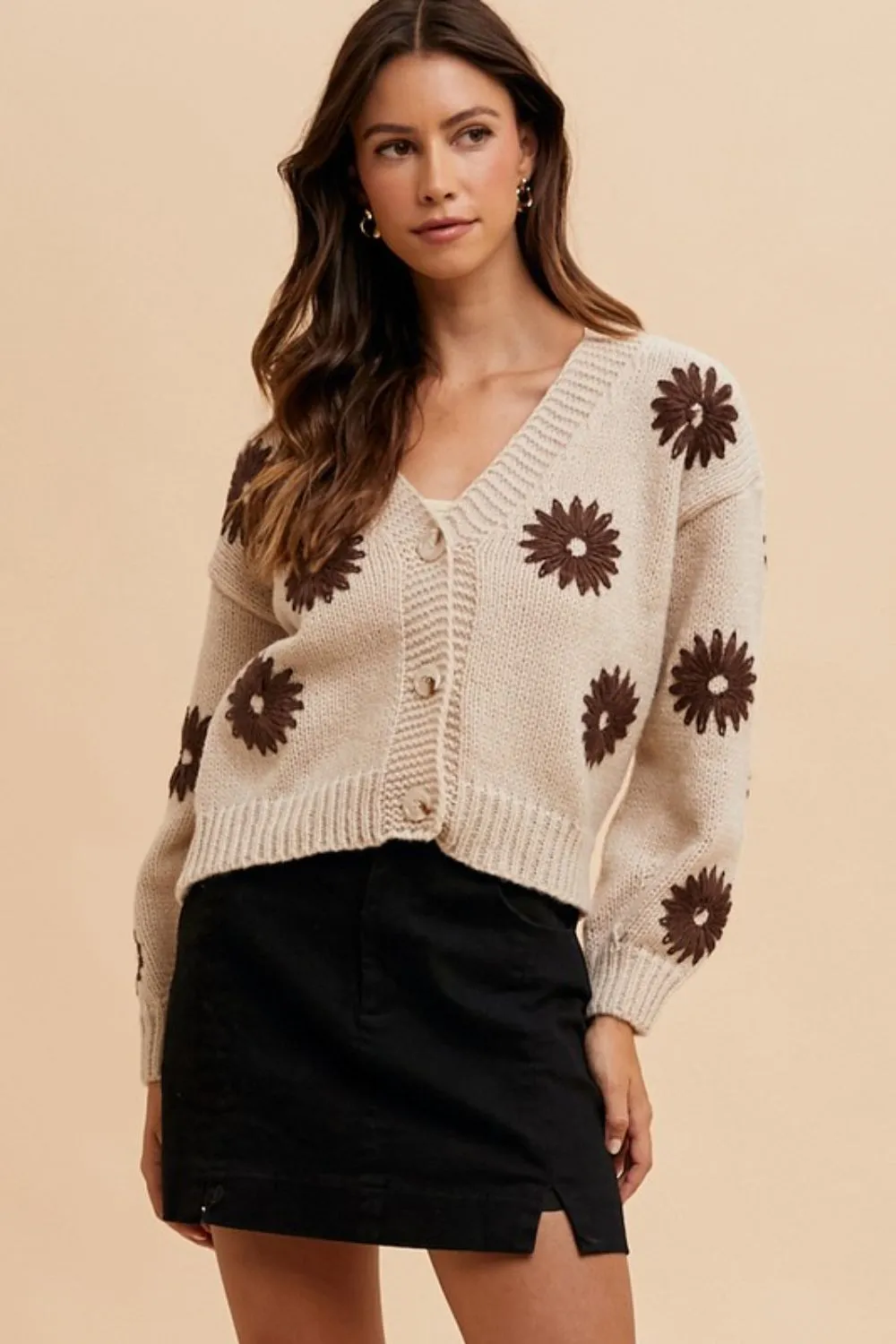 Wear Comfort Stretch Cotton Slit Detailed Mini Skirt