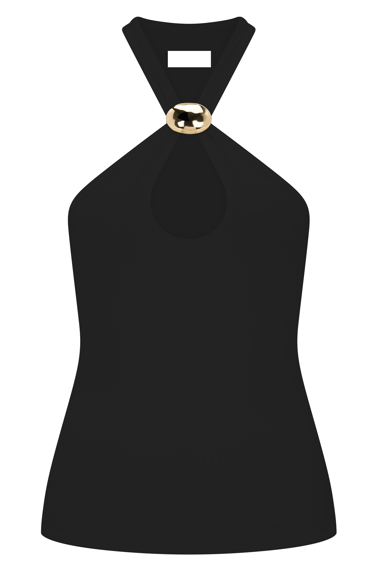 Black Modal Tank Top With Hardware