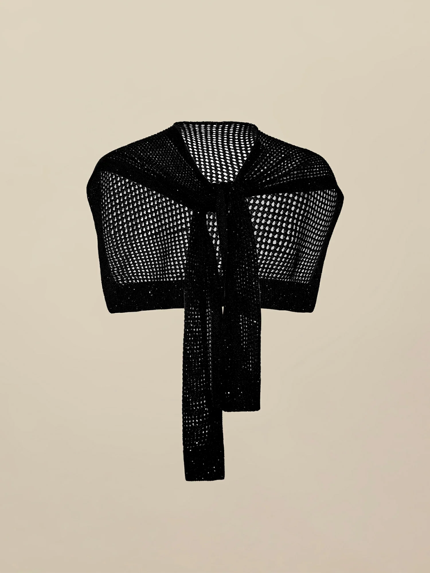 Lyocell & Linen Sequined Knitted Shawl