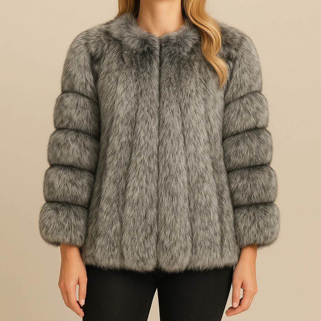 Elegance Plush Panel Jacket