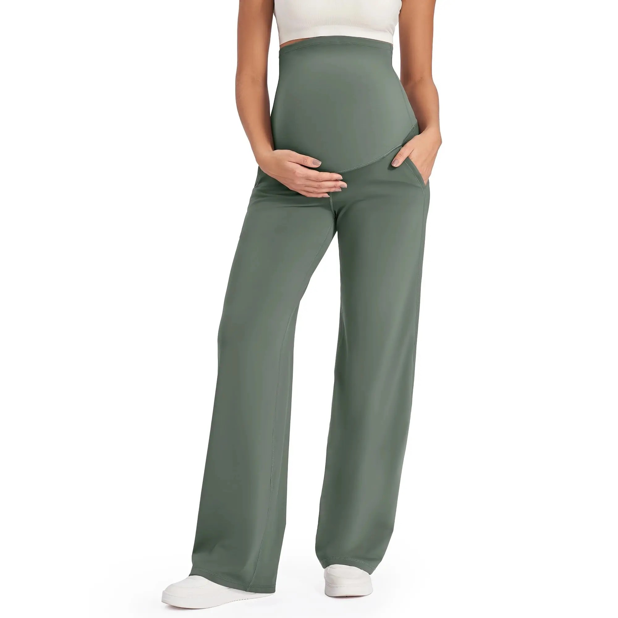 🔥Maternity Wide Leg Pants for Comfortable Pregnancy Pregnant Prenatal