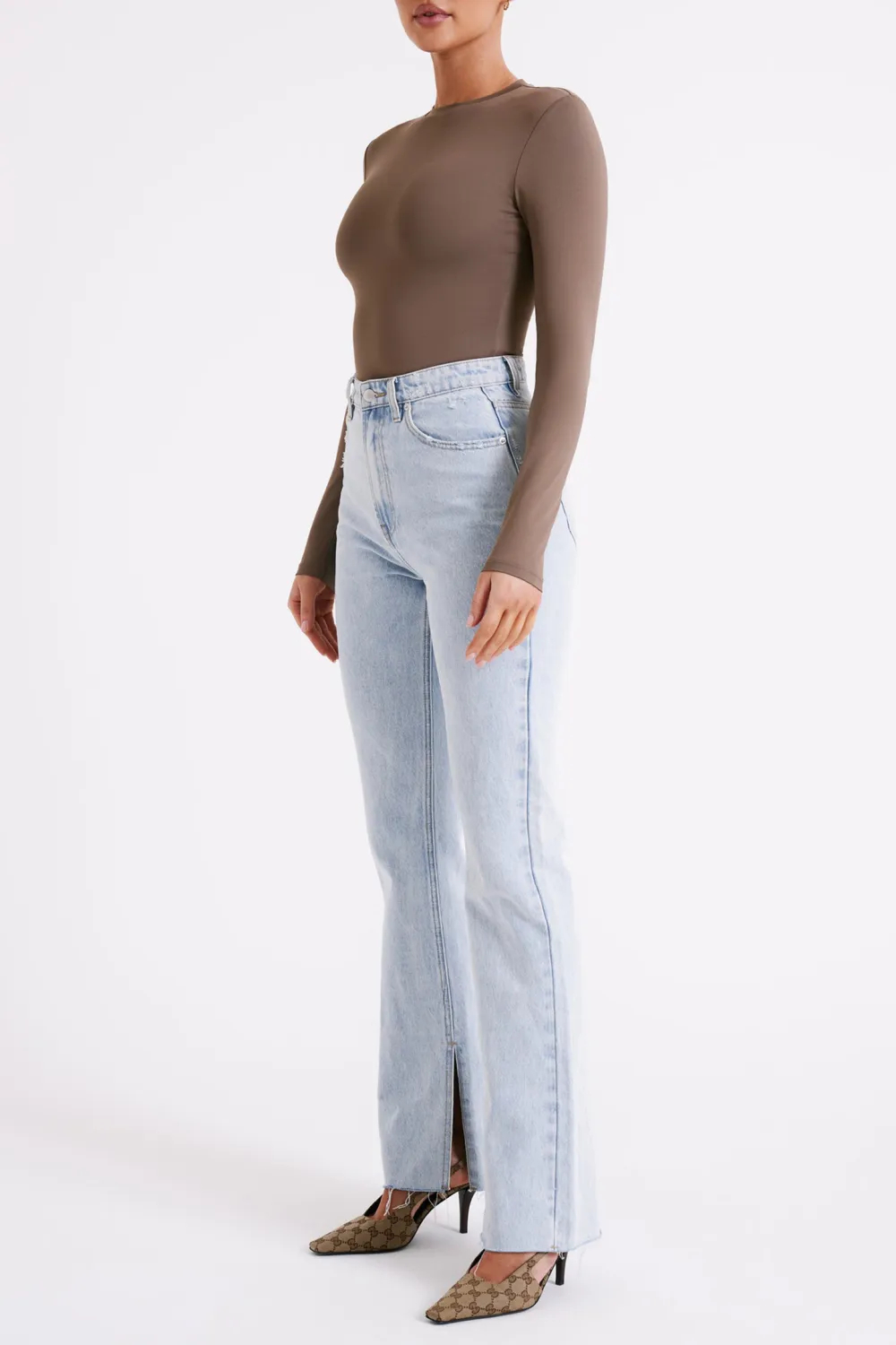 Skinny Long Sleeve Crew Neck Bodysuit