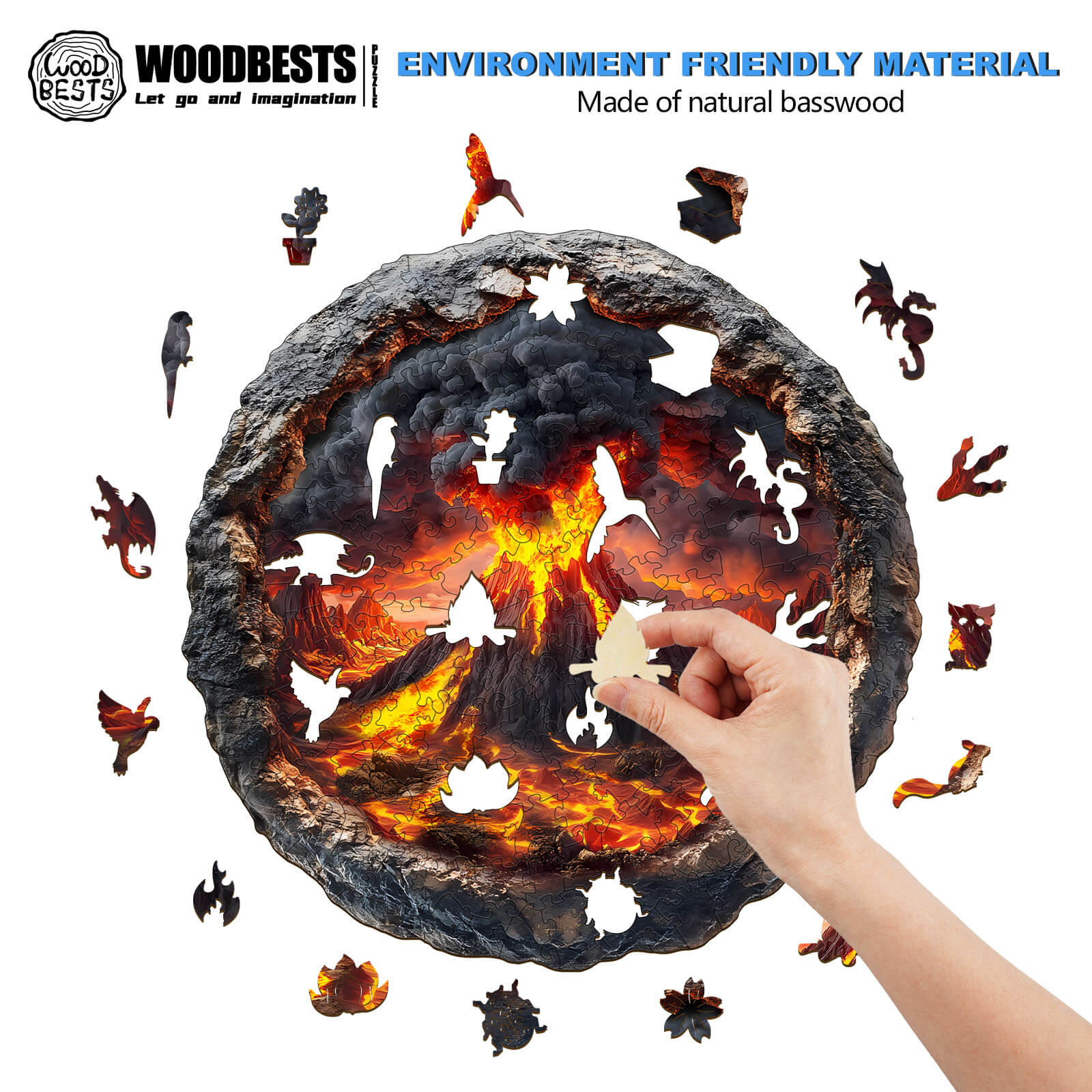 3D Volcanic Eruption Wooden Jigsaw Puzzle