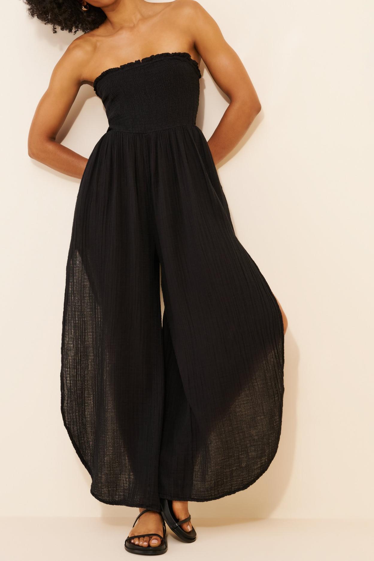 Strapless Gauze Jumpsuit