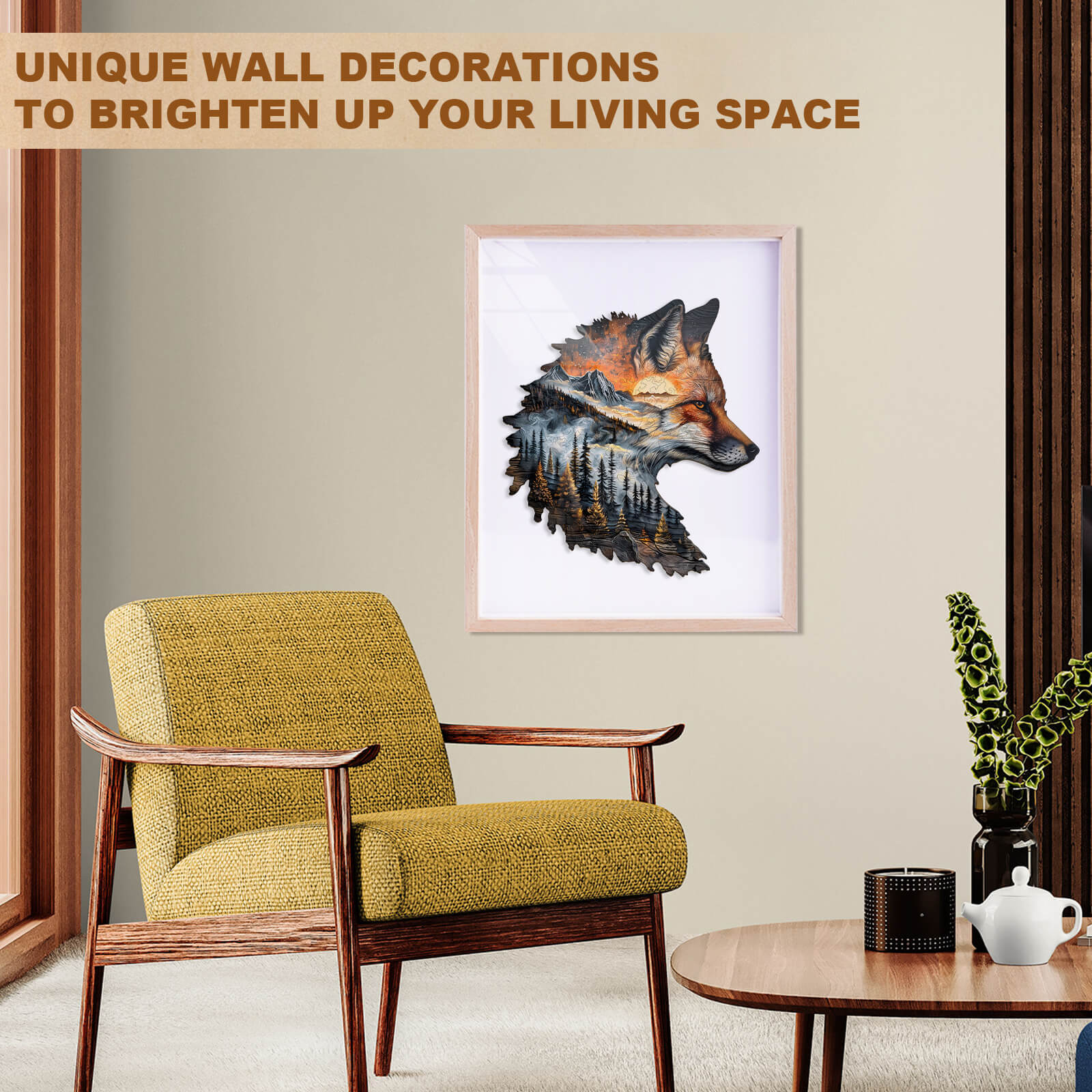 Sunset Fox Wooden Jigsaw Puzzle