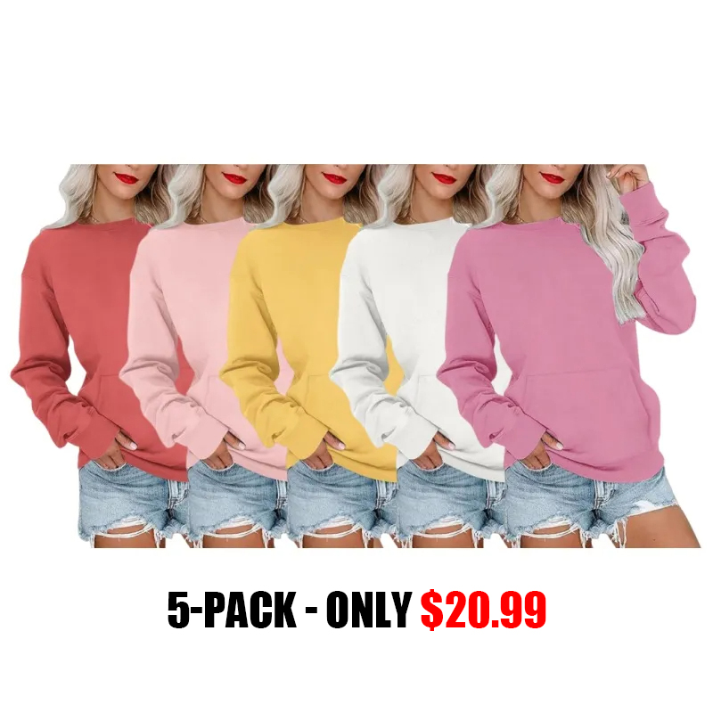 🔥LAST DAY 70% OFF✨Women’s Oversized Crewneck Fleece Sweatshirt