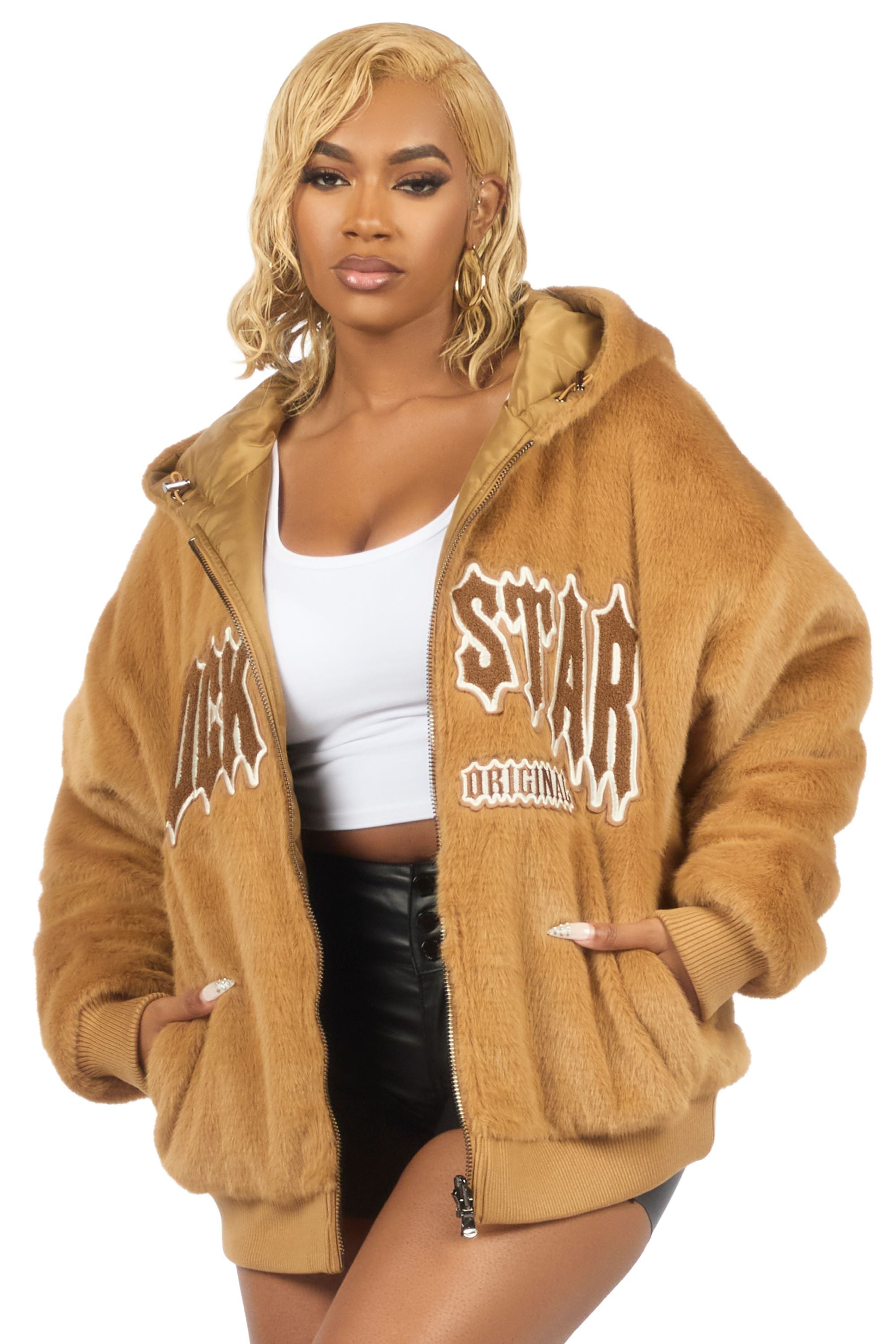 Jaleah Brown Oversized Fur Jacket