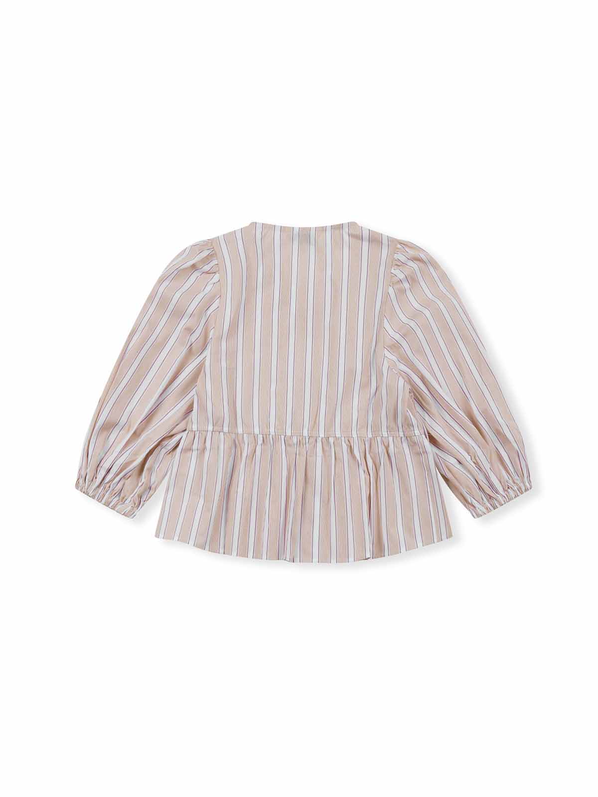 ASOBIO Bow Tie Front Peplum Shirt