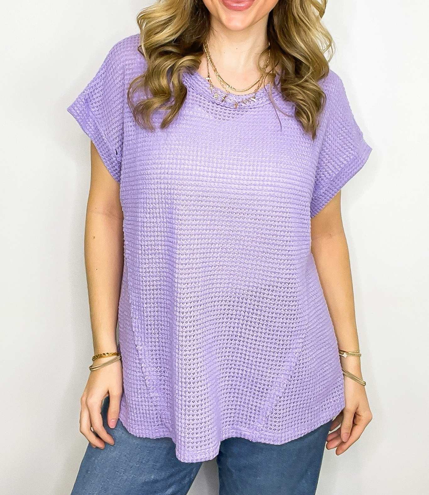 Free Flow Raw Edge Knit Top