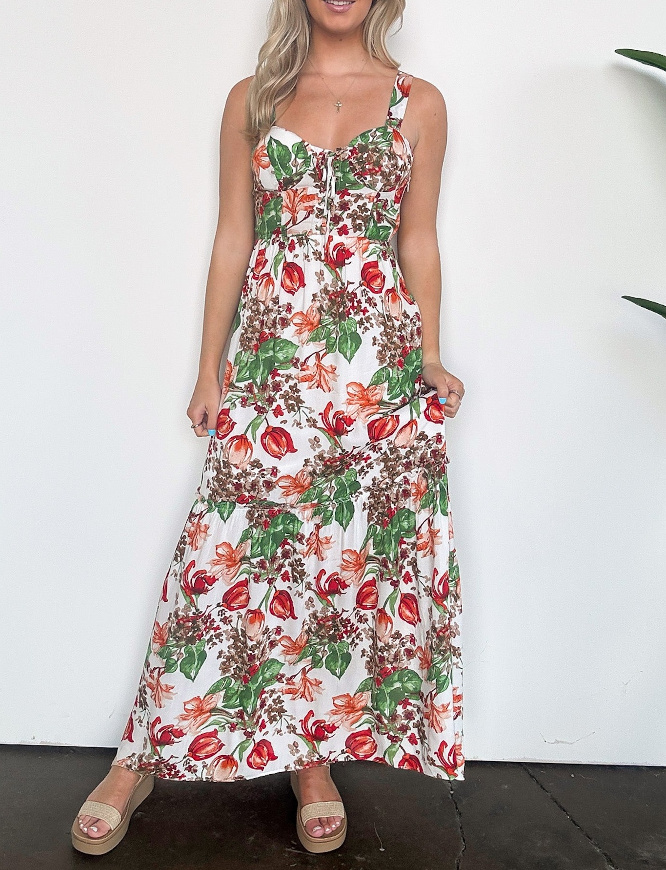 Exceptional Sight V-Neck Floral Maxi Dress