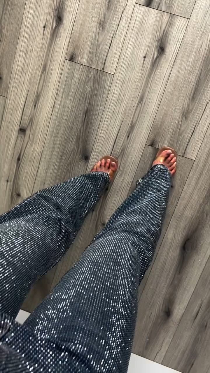 Women Hot Rhinestone Sparkling Casual Jeans