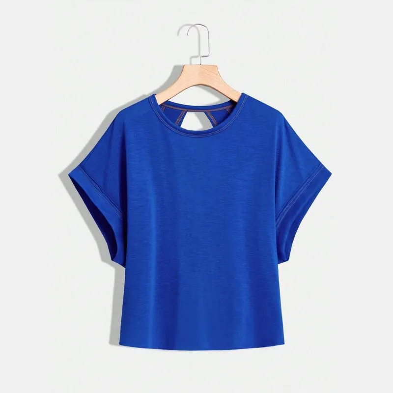 Women's Asymmetrical Cut-Out Batwing Tee