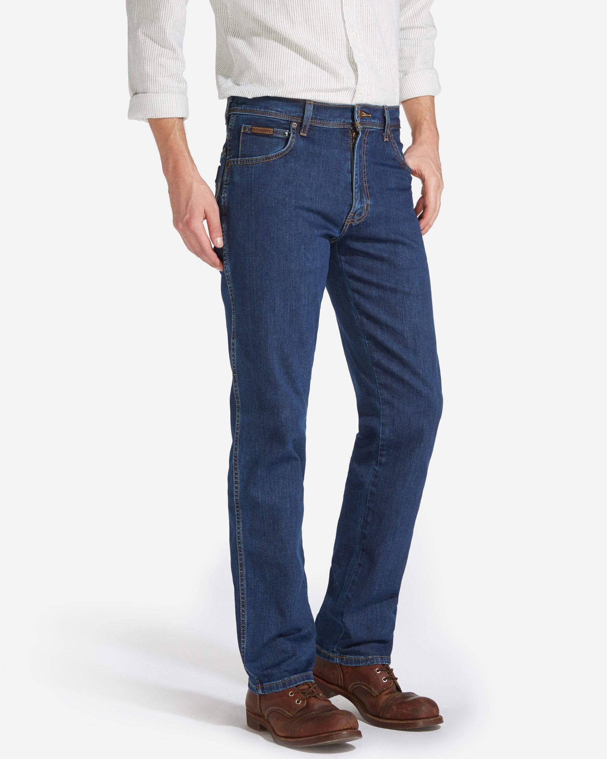 Texas Stretch Authentic Straight Mens Jeans - Darkstone