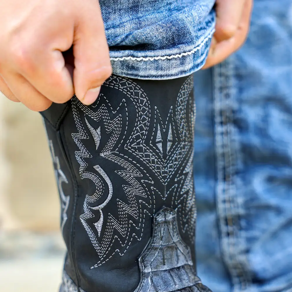 Eclipse Caiman Neck Leather Boots With 3D Lightweight Sole - Composite Toe