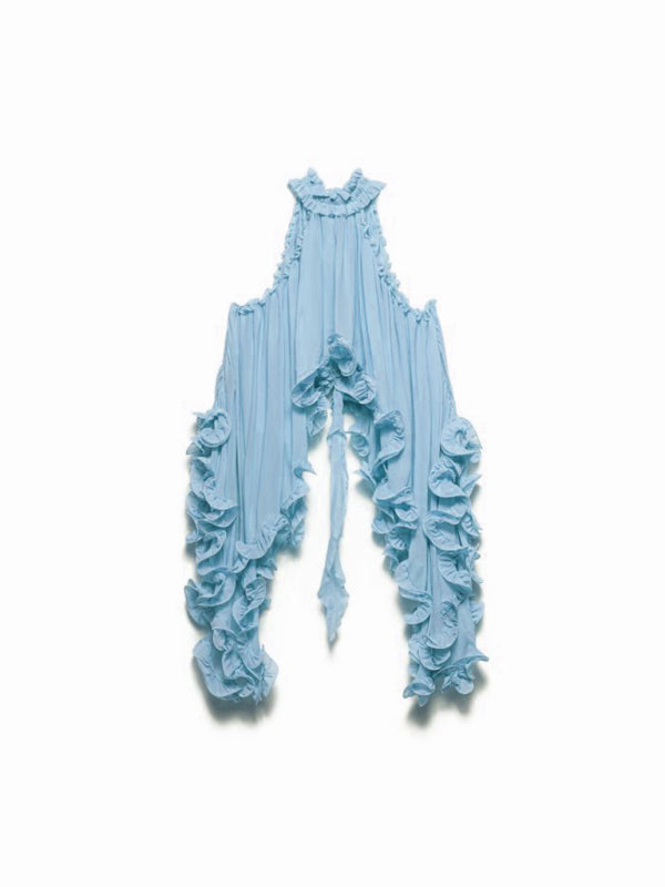 Country Style Ruffle Sleeveless Skirt Set