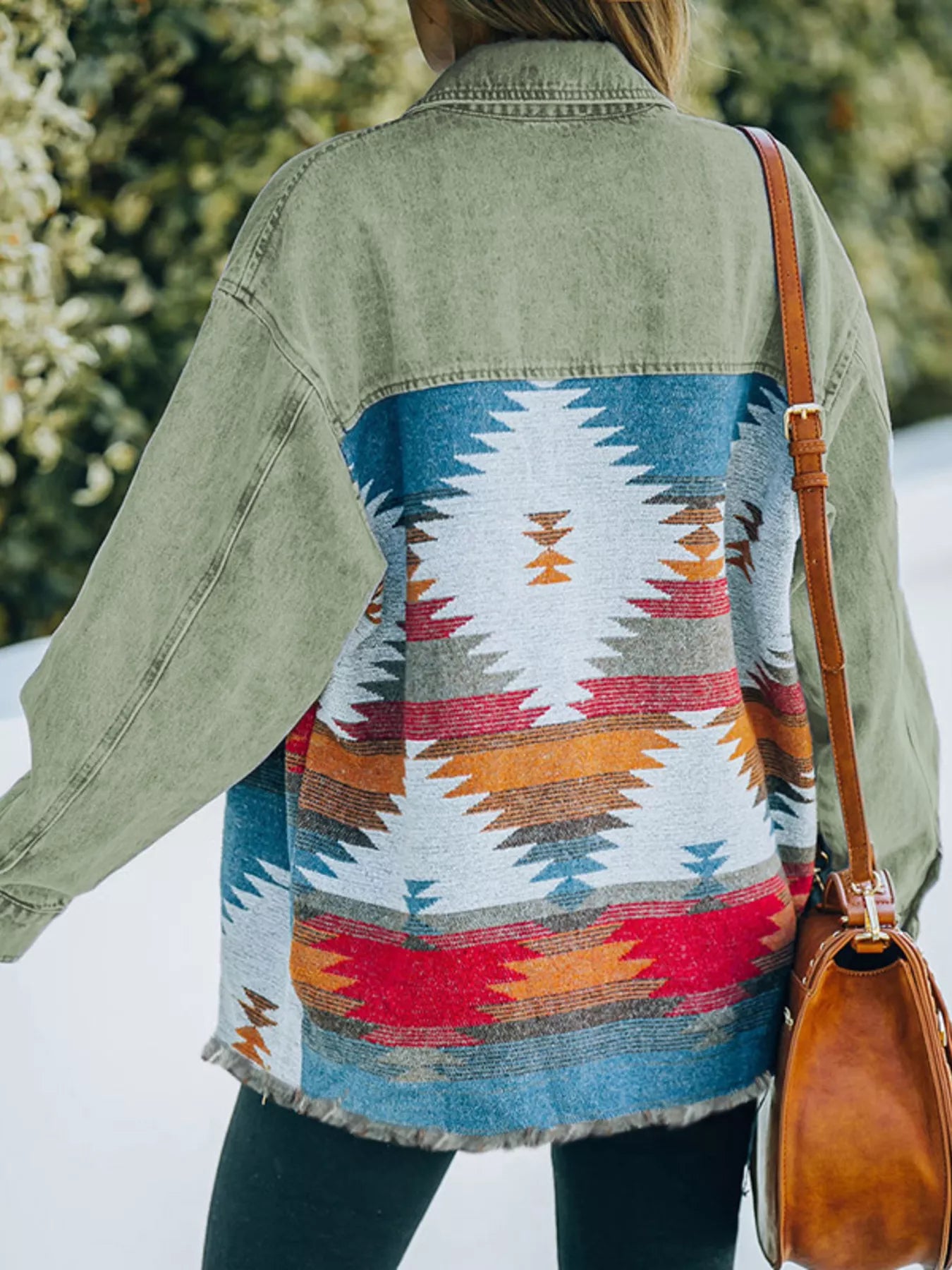 Print Button Up Jacket