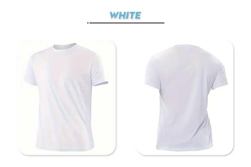 Men's 5-Pack Quick-Dry Crewneck T-Shirts – Breathable, Moisture-Wicking Sports Tees